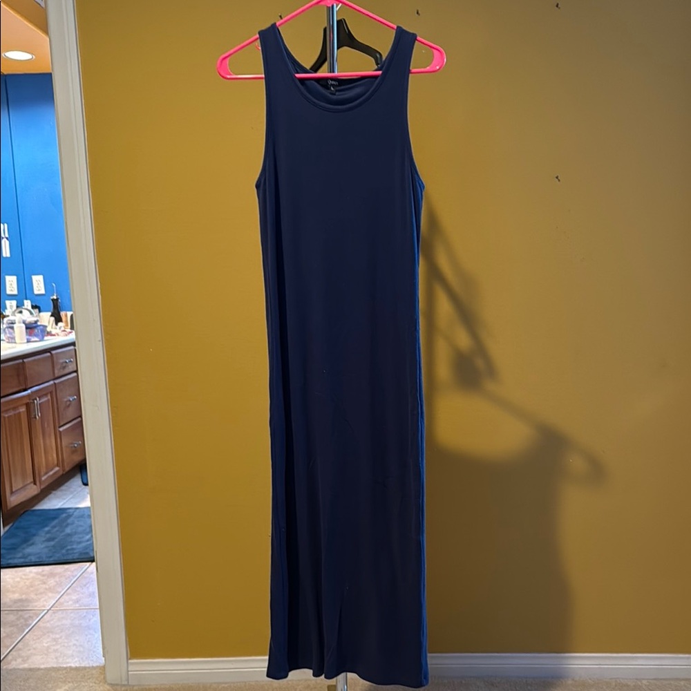 Quince Tencel Rib Knit Tank Midi Dress